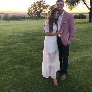 Cream Swiss Dot Dress